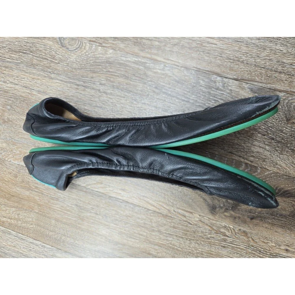 Tieks by Gavrieli Matte Black Leather Ballet Flats Women’s Size 13 Foldable